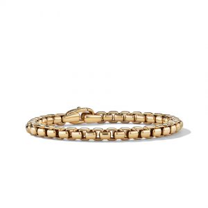 David Yurman DY Bel Aire Box Chain Bracelet in 18K Yellow Gold, 5.2mm Bracelets Bailey's Fine Jewelry