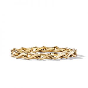 David Yurman Faceted Link Bracelet in 18K Yellow Gold, 9mm Bracelets Bailey's Fine Jewelry