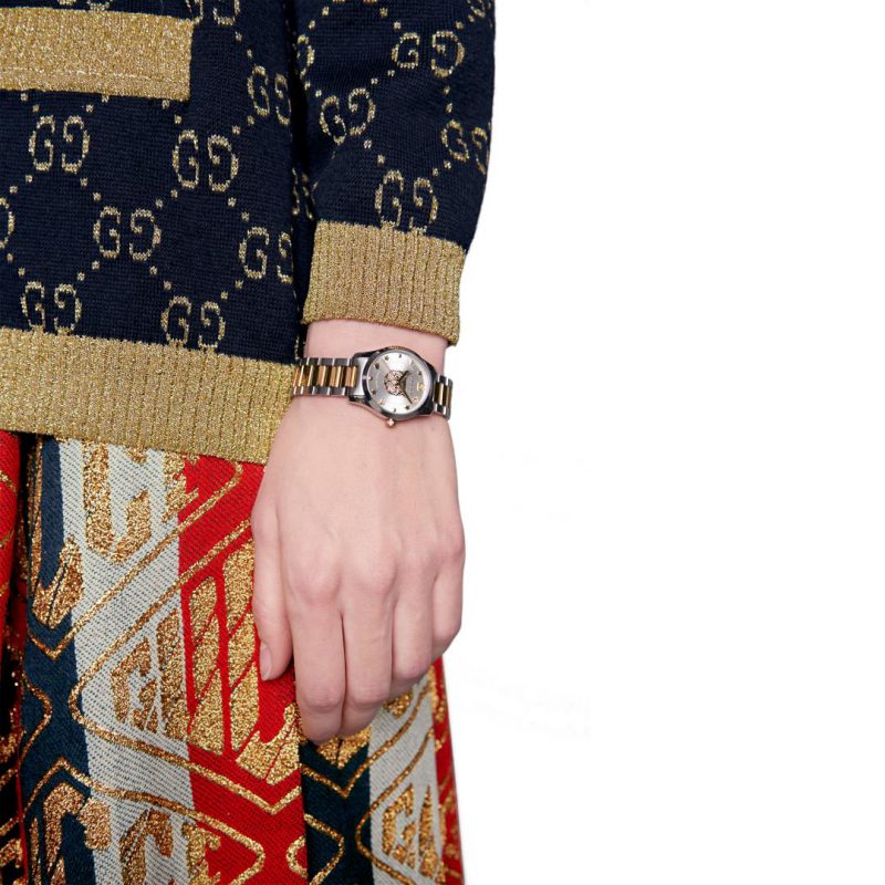 Gucci G Frame Yellow PVD Bracelet Watch YA147511 | Johnsons Jewellers