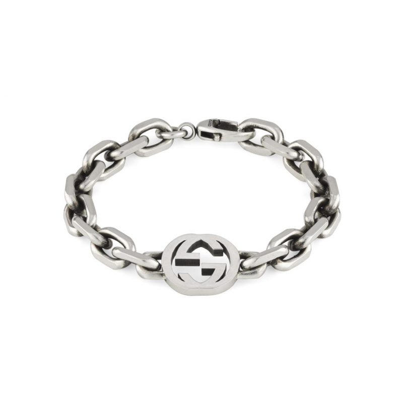 Gucci Interlocking G Large Silver Bracelet