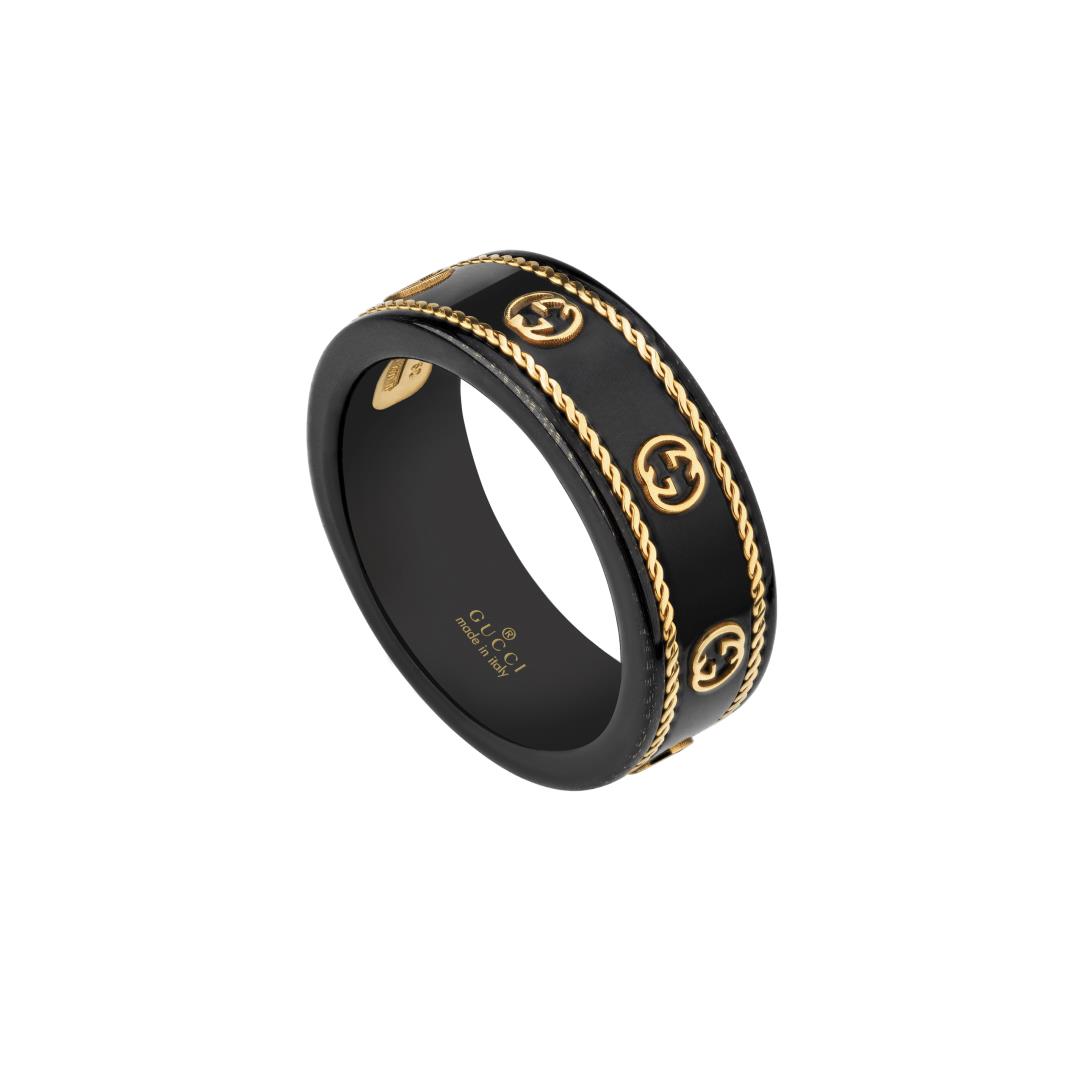 Hexagon Gold with Black Stone Unisex Ring – Khanak by Ankita