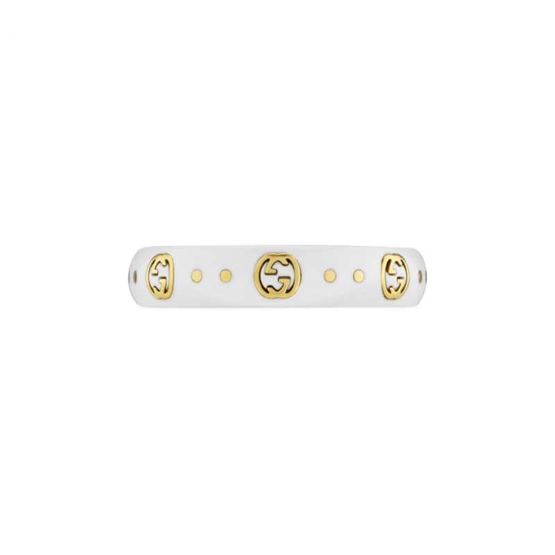 Gucci Icon 18kt White Gold Diamond Thin Band Ring – Bailey's Fine