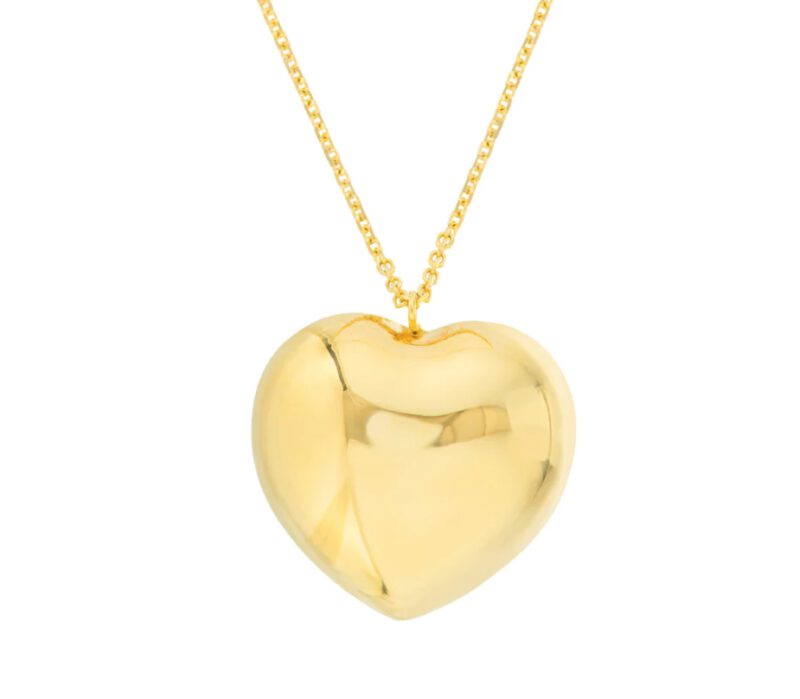 14k Yellow Gold Puffed Heart Charm, Gold Charms, Jewelry & Watches