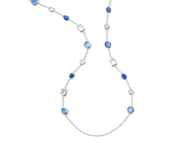 Ippolita Rock Candy Long Mixed-Cut Station Necklace in Corsica