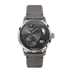 Glashütte Original PanoMaticLunar Watch with Synthetic Grey Strap Watches Bailey's Fine Jewelry