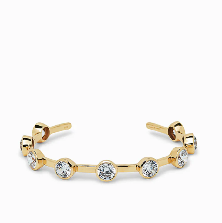 Laura Foote Becky Cuff Bracelet in Cubic Zirconia