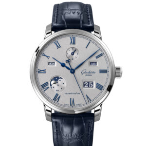 Glashütte Original Senator Excellence Perpetual Calendar Watch with Alligator Leather Strap Watches Bailey's Fine Jewelry