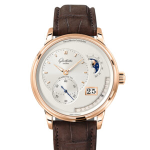 Glashütte Original PanoMaticCalendar Watch with Brown Alligator Leather Strap Watches Bailey's Fine Jewelry