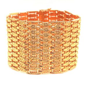 Bailey’s Estate Mid Century Italian Floral Design Wide Bracelet Bracelets Bailey's Fine Jewelry