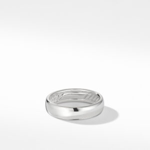 David Yurman DY Classic Band Ring in 18K White Gold, 6mm Rings Bailey's Fine Jewelry